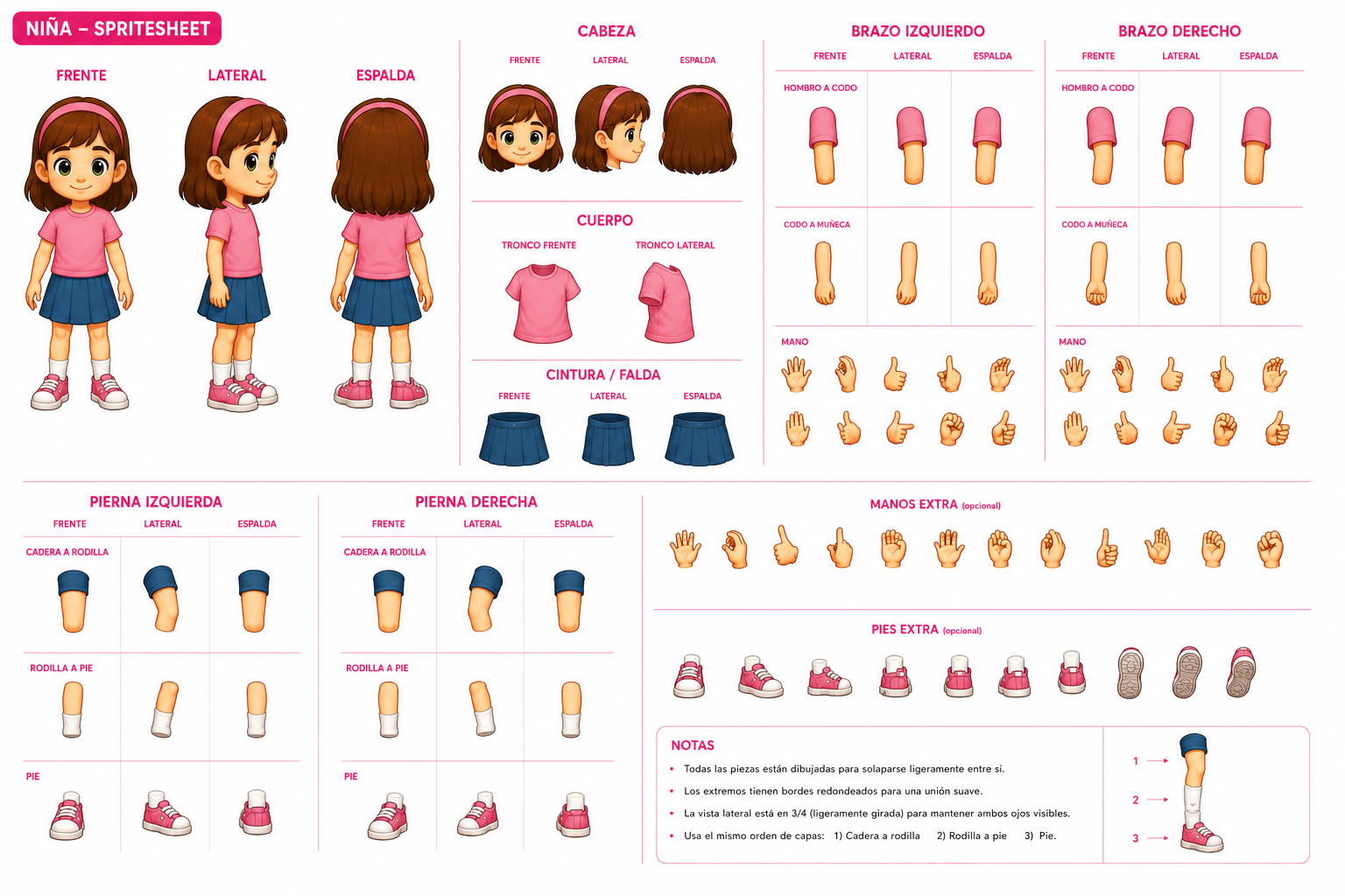 spritesheet niña